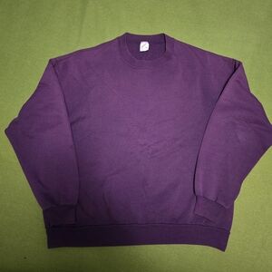Vinatge Jerzees Men's Crewneck Sweater in Rich Purple